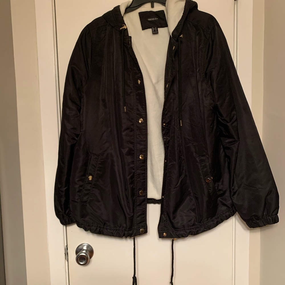 F21 lined bomber jacket